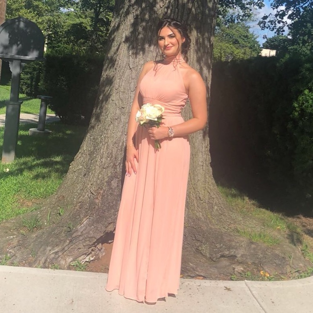 Long Pink Prom dress